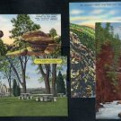 Colorado Linen Postcard Lot; Mineral Palace, Canyons+