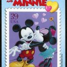 2006 Disney Mickey & Minnie Mouse Stamp USPS Postcard