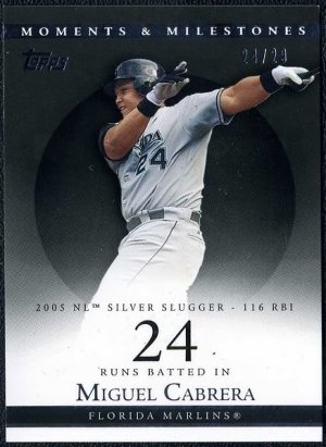 2007 Topps M&M MIGUAL CABRERA Card Jersey #&acirc;��d 24/29