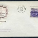 1938 3¢ Constitution Ratification Stamp, HF FDC US 835