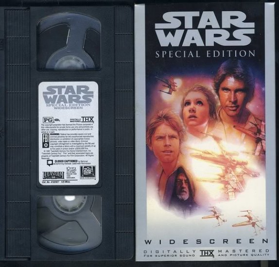 Star Wars Special Edition VHS 1997 SE Widescreen