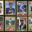Large 1987 Topps Baseball Card Lot, 450+ Cards