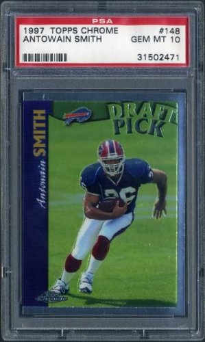 1997 Topps Chrome #148 ANTOWAIN SMITH RC PSA 10 Bills