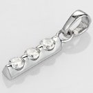 3 Stone Sterling Silver Pendent
