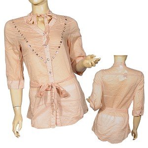 3/4 Sleeve Mandarin collar