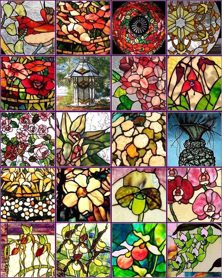 18 Stained Glass Patterns eBook on CD Printable