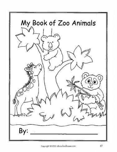 Zoo Animals Printable Coloring eBook 58 Pages on a CD