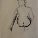 Original Nude Charcoal Gesture drawing - Naomi