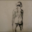 Original Nude Charcoal Gesture drawing - Dianne