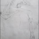 Original Nude Pencil Drawing - 2 figures