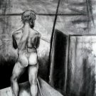 Original Nude Charcoal Drawing- Sam