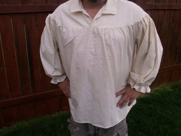 4XL Renaissance Drop Yoke Primitive Pirate Poet Theatre Shirt