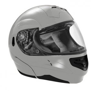 SUMMIT II VEGA FLIP UP MODULAR MOTORCYCLE HELMET SILVER DOT SIZES XS-2X IN STOCK