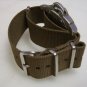 Brown 20mm  Nato Nylon Watch Strap