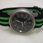 Black and Green Stripe 20mm James Bond  Nato Nylon Watch Strap