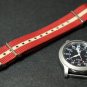 Red and Sand Stripe 18mm Nato Nylon Watch Strap