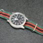 Green Black Red Stripe 18mm Nato Nylon Watch Strap