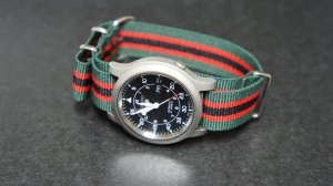 Green Black Red Stripe 18mm Nato Nylon Watch Strap
