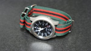 Green Black Red Stripe 20mm Nato Nylon Watch Strap