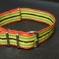 Green Red Yellow Black Stripe 20mm Nato Nylon Watch Strap