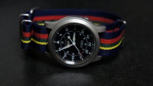 Blue Red Yellow Green Stripe 20mm Nato Nylon Watch Strap