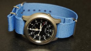 Sky Blue 18mm Nato Nylon Watch Strap