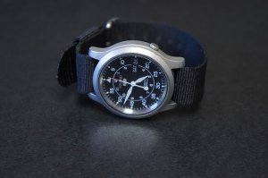 Black 22mm Military Watch Strap