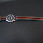 Green Black Red Stripe 22mm Military Watch Strap
