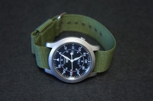 Green 18mm Military Watch Strap
