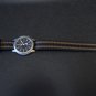 Black Dark Red Green Stripe 22mm Military Watch Strap