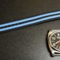 Black Blue Stripe 22mm Military Watch Strap