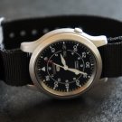 Black 24mm PVD Black Line Nato Nylon Watch Strap