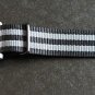 Black Gray Stripe 18mm PVD Black Line Nato Nylon Watch Strap