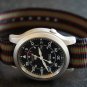 Black Dark Red Green Stripe 20mm PVD Black Line Nato Nylon Watch Strap