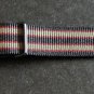 Black Dark Red Green Stripe 20mm PVD Black Line Nato Nylon Watch Strap