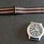 Black Dark Red Green Stripe 20mm PVD Black Line Nato Nylon Watch Strap