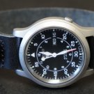Black 20mm Leather Nato Watch Strap