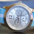 Light Blue and White Stripe 20mm Nato Nylon Watch Strap