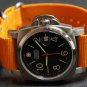 Orange 24mm 3 Ring Zulu Nylon Watch Strap Band
