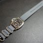 Gray 24mm 3 Ring Zulu Nylon Watch Strap Band