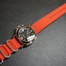 Red 24mm 3 Ring Zulu Nylon Watch Strap Band