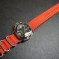 Red 24mm 3 Ring Zulu Nylon Watch Strap Band