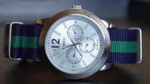Blue and Green 20mm Nato Nylon Watch Strap