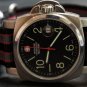 Black Red Gray 24mm 3 Ring Zulu Nylon Watch Strap Band