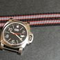 Black Red Gray 20mm 3 Ring Zulu Nylon Watch Strap Band