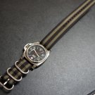 Black Red Green 22mm 3 Ring Zulu Nylon Watch Strap Band