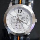 Black Gray and Orange 20mm Nato Nylon Watch Strap