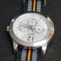 Black Gray and Orange 20mm Nato Nylon Watch Strap