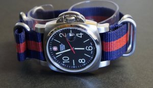 James Bond Blue Red 20mm 5 Ring Zulu Nylon Watch Strap Band