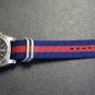James Bond Blue Red 20mm 5 Ring Zulu Nylon Watch Strap Band